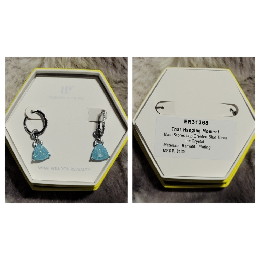 That Hanging Moment Blue Topaz Earrings